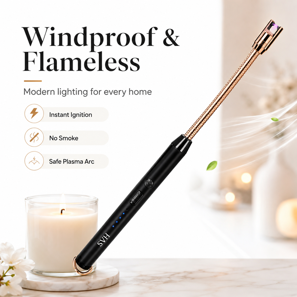 Sunverse Magic™ Rechargeable Plasma Lighter – Windproof & Flameless