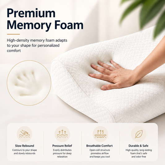 Sunverse Magic™ DreamAlign™ Pro Ergonomic Cervical Memory Foam Pillow