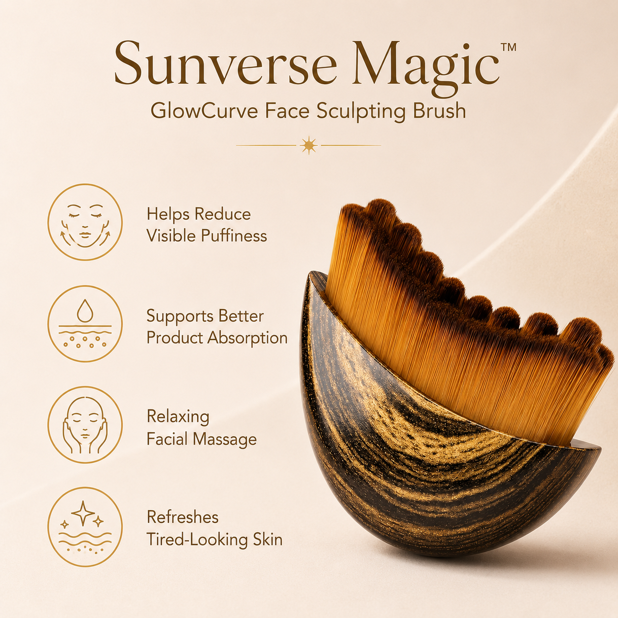 GlowCurve™ Face Sculpting Brush – Jawline & Puffiness Massage