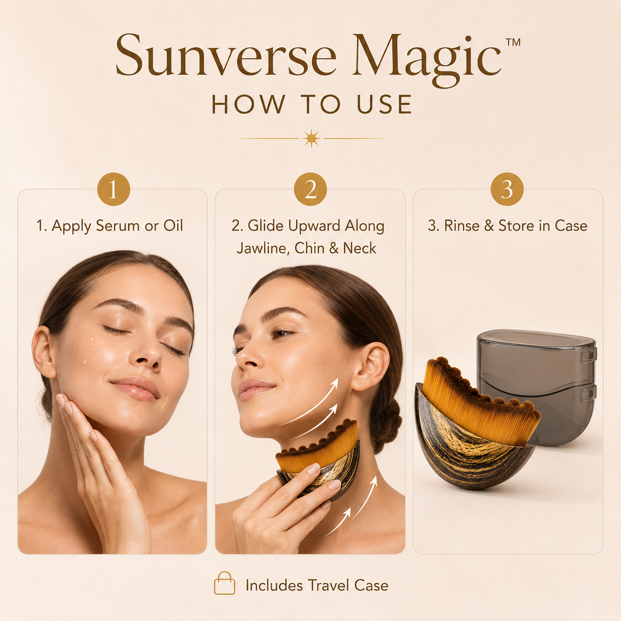 GlowCurve™ Face Sculpting Brush – Jawline & Puffiness Massage